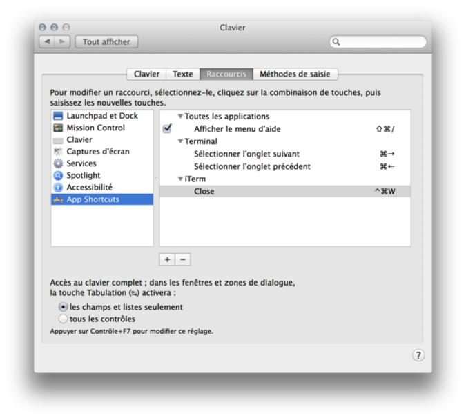 Keyboard option on a Mac