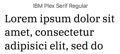 The IBM Plex font