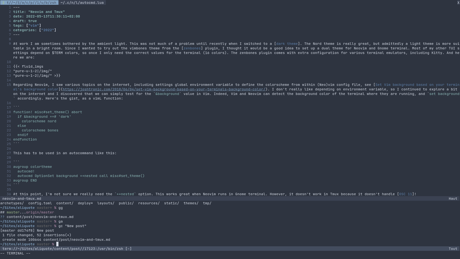 Neovim colorscheme switching and Tmux - aliquote.org