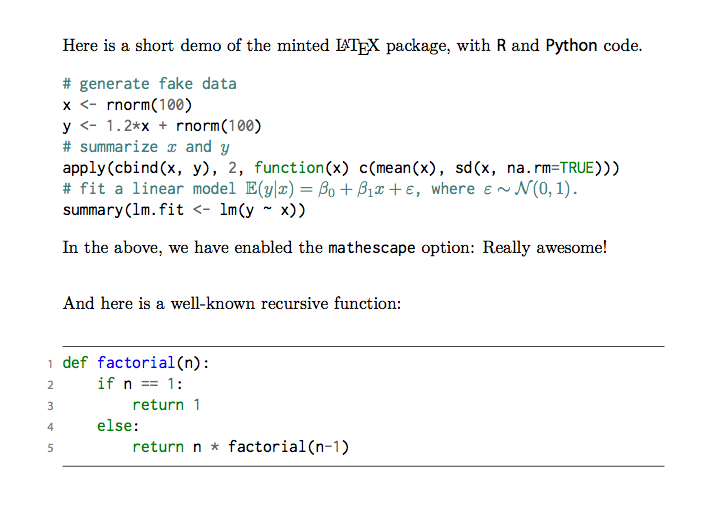 Syntax highlighting in Latex - aliquote.org
